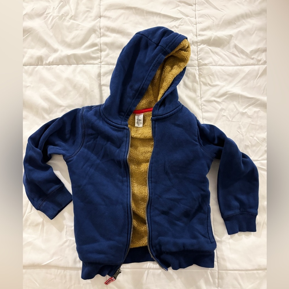 Boys’ Carter’s full-zip hoodie - Sherpa-like inside - Size 7